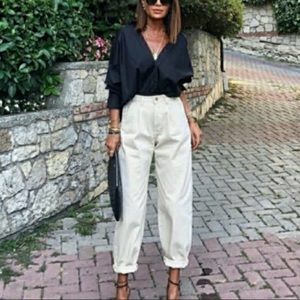 ABERCROMBIE AND FITCH ULTRA HIGH RISE (ECRU)